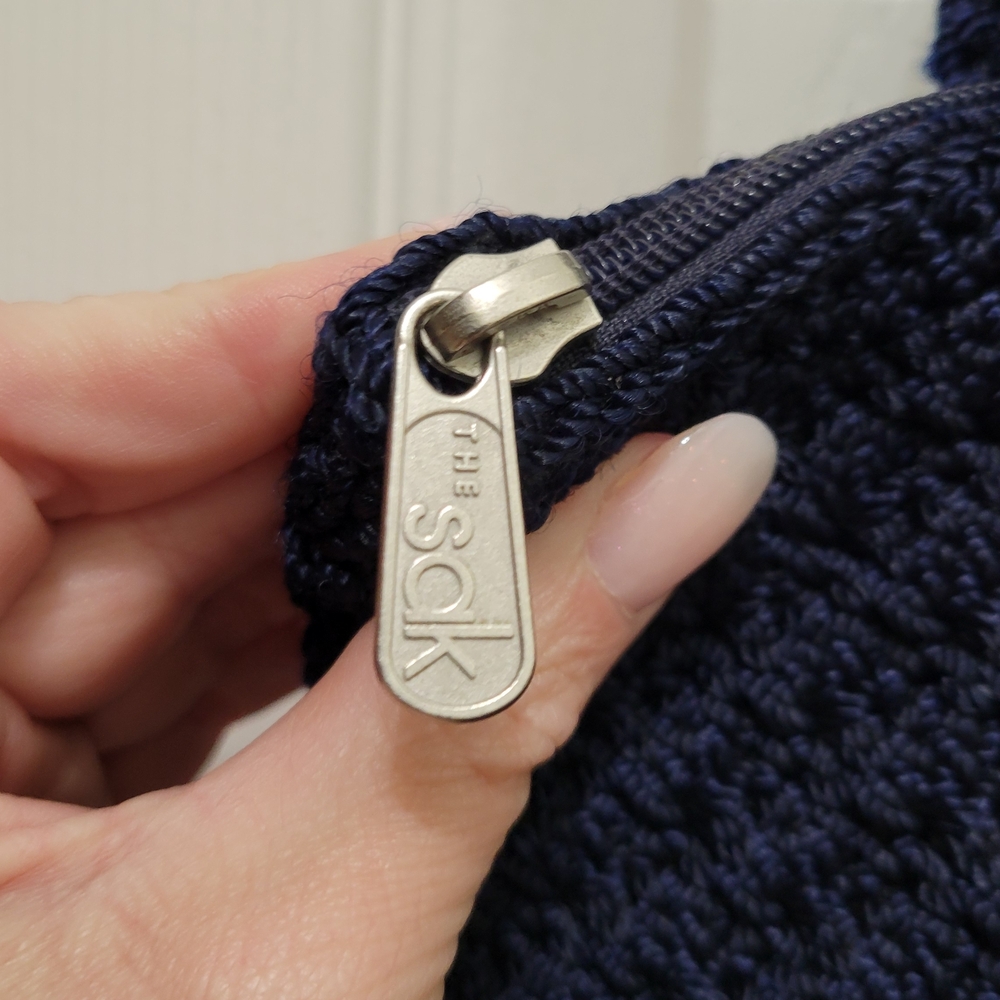 The Sak Navy Crochet Shoulder Bag - Picture 2 of 9